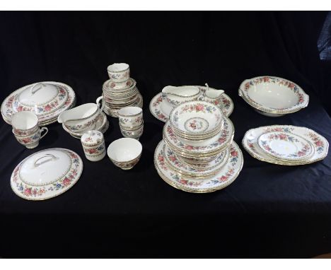 A PART ROYAL GRAFTON DINNER AND TEA SERVICE 'Malvern' pattern (a lot)