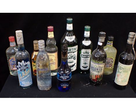 A COLLECTION OF TEQUILA AND OTHER SPIRITS including Martini, Absinthe, Vodka and others