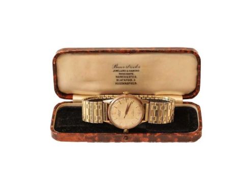 A 9 carat gold Accurist wristwatch and a plated Rotary wristwatch and box (2)