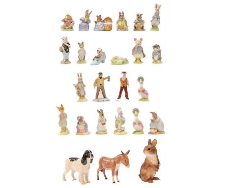 Beswick Beatrix Potter including; "Miss Moppet", BP-2A; "Susan"; "Pigling Bland" and "Johnny Town - Mouse", all BP-3 etc; tog