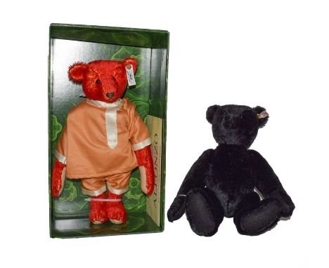 Two Steiff bears, Alfonzo replica, 30cm and Schwarzbar replicaCondition report: Alfonzo the red bear is 30cm tall.