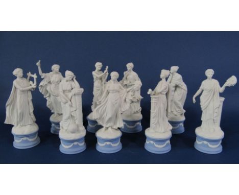 A set of nine Wedgwood limited edition Jasperware figures from the Classical Muses collection (9)