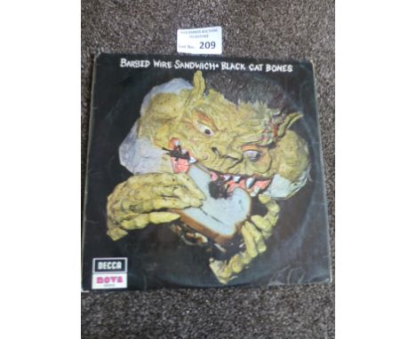 Records : Black Cat Bones - 'Barbed Wire Sandwich' rare album Decca DN15 - sleeve vg/record vg- minor marks &amp; scratches