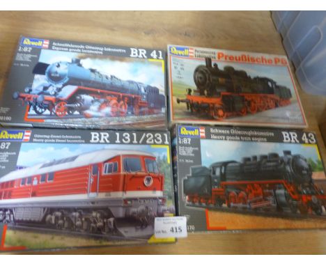 Diecast : Revell 4x Railway engine kits boxed &amp; good cond 1:87 scale