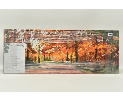 TIMMY MALLETT (BRITISH CONTEMPORARY) 'WOODLAND WALK', a signed limited edition box canvas print, depicting an autumnal landsc