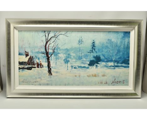 ROLF HARRIS (1930-2023) 'SNOW ON MARSHY GROUND', a signed limited edition print depicting a winter scene, 66/195 without cert