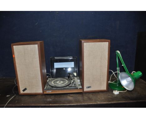 A PAIR OF VINTAGE KLH MODEL SEVENTEEN HI-FI SPEAKERS, a Ferguson Unit Audio record player (has audio output but platter doesn