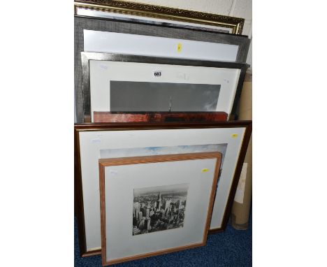 A SMALL QUANTITY OF DECORATIVE PRINTS, to include a signed limited edition winter print by Maurice Bishop, two signed Barry L