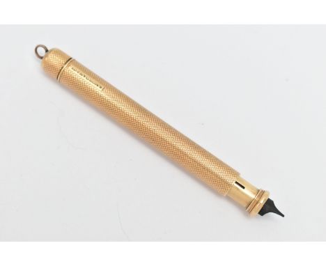 S.MORDAN &amp; CO. COMBINATION RETRACTABLE PEN AND PENCIL, with engine turned case, the telescopic pull out section with pers