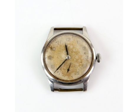 Omega, Gentleman's wristwatch in stainless steel case, the dial with Arabic numeral hour markers, subsidiary seconds dial, fi