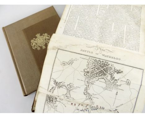 CHRISTOPHER KELLY 'The Memorable Battle of Waterloo' with engravings and fold-out map of positions, published by Thomas Kelly