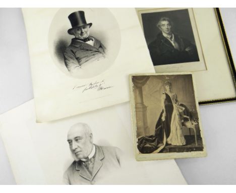 AN ASSORTMENT OF VIVIAN FAMILY PORTRAIT PRINTS &amp; FRAMED PORTRAIT PRINT OF WELLINGTON AFTER SIR THOMAS LAWRENCE together w