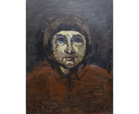 JOSEF HERMAN RA oil on canvas - head and shoulders portrait of an unknown female sitter, unsigned, 66 x 50cms Provenance: aut