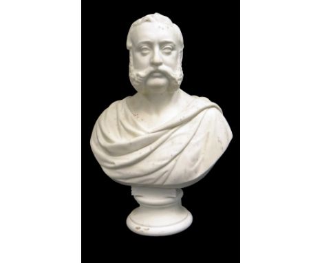 ROBERT CAUER (German, 1863 - 1947) marble sculpture - bust of Henry Hussey Vivian 1st Baron of Swansea in the classical robed