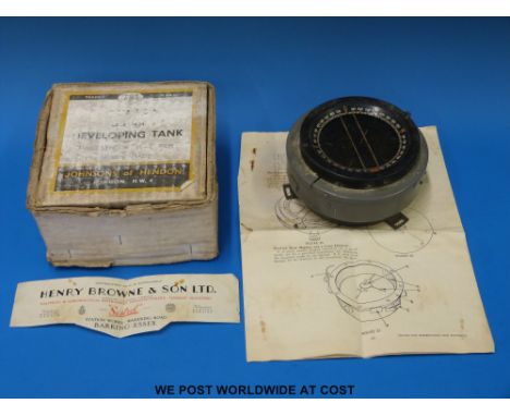 An Aviation 'P' type Sestrel magnetic compass with instructions