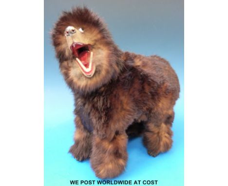 An Ives clockwork automaton walking bear which opens its mouth, turns its head and growls (22cm tall, 22cm long)