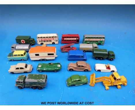 Twenty Matchbox Lesney and other diecast model 1:75 scale vehicles 