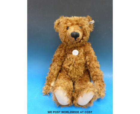 Steiff Red Brown 50 1905 teddy bear with cinnamon mohair and squeeze box growler, limited edition 2858/ 6000 (in original box