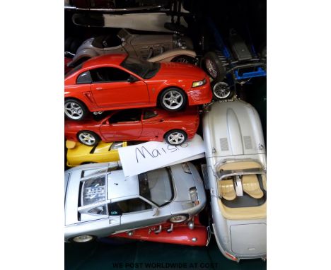 Approximately 50 Maisto mainly 1:18 scale diecast model vehicles 