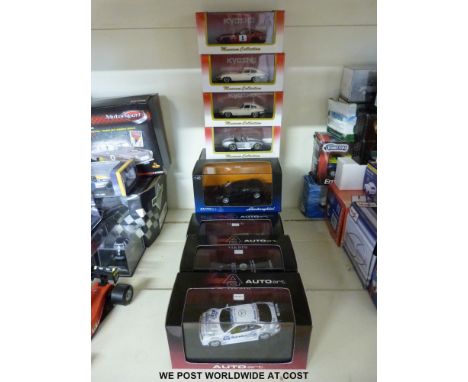 Eleven 1/43 scale cars by Autoart and Kyosho plus 71/76 scale cars by Autoart (all mint and boxed)