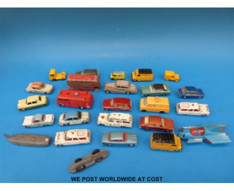 Twenty-five vintage original Dinky and Corgi unboxed models