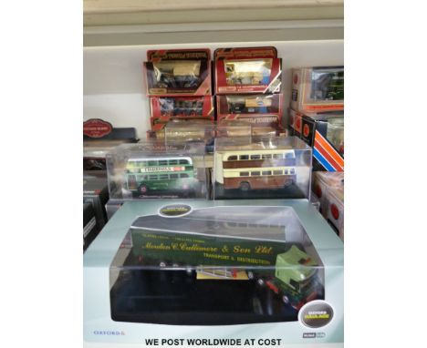 A collection of 25 diecast model vehicles to include an Oxford Haulage Moreton C Cullimore lorry, Original Omnibus Company OO