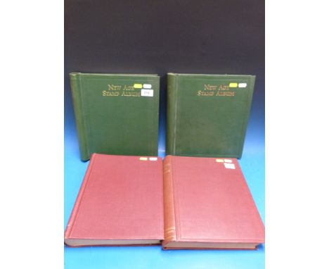 Two New Age Commonwealth stamp albums A-K and L-Z (1952-1962) and two Imperial Commonwealth stamp albums volumes one and two 