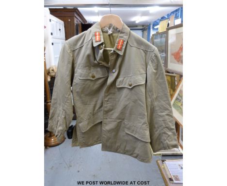 A rare WW2 Japanese Army officer's winter jacket, possibly paratrooper and Tokyo 1942 army depot issue