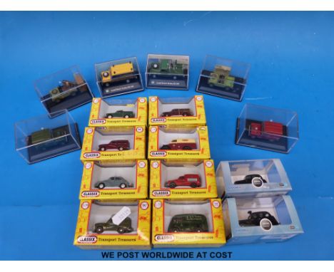 Sixteen Classix Transport Treasures Oxford diecasts and other 1:76 scale diecast model vehicles, all in original boxes 