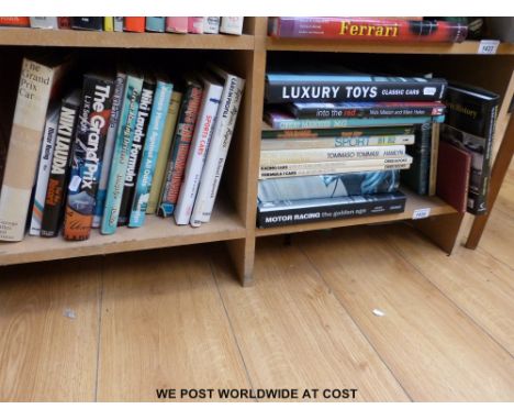 A quantity of Grand Prix motor racing and other books to include L.J.K. Setright first editions 