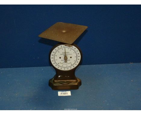 A Salters letter Scales, no. 11, 24 oz- 1/4oz., 7 1/4'' high.
