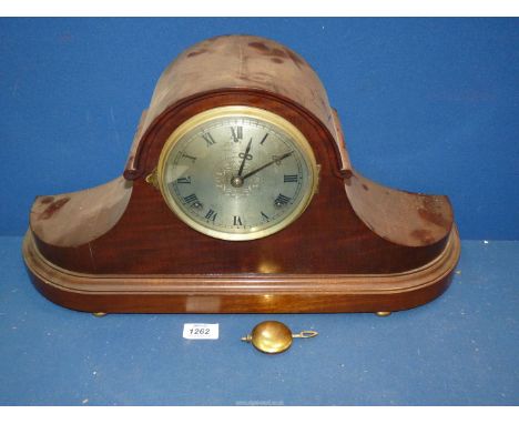 A Pleasance & Harper Ltd Newport Mantle Clock, having a William Gilbert clock mechanism with pendulum, 20" wide x 11" high x 