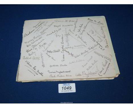 A young ladies finishing school signature and Sketch Book dated 3/11/1906.