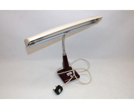 Phil Daniels Collection - Pifco - Model 993 - vintage Japanese designed adjustable desk light with burgundy base and elongate