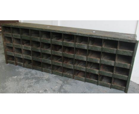 Metal pigeon hole storage shelf unit, W290cm