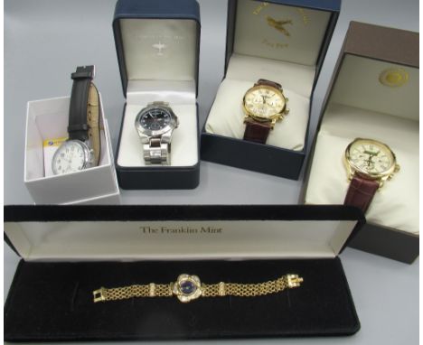 Bradford Exchange 75th Anniversary The Battle of Britain limited edition gold plated chronograph quartz wristwatch with date,