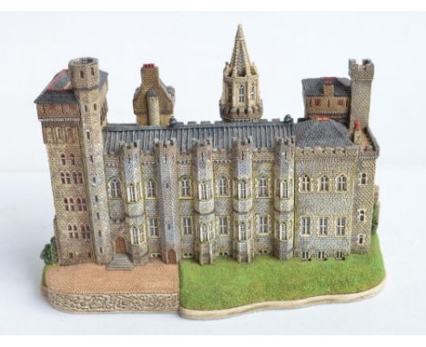 Boxed JP Editions 'Cardiff Castle' limited edition hand-painted model by Patrick Gates, 183/400, size approx W21xD16.5xH14cm,
