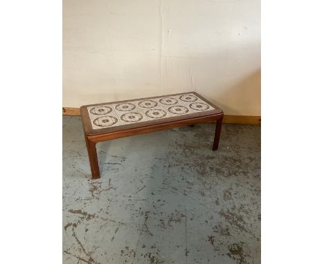 G-Plan tile top rectangular coffee table, w113cm D53cm H40cm