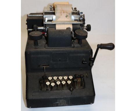 Remington Rand Ltd., vintage hand operated accountant's calculator, serial no. 2-105318, W33cm