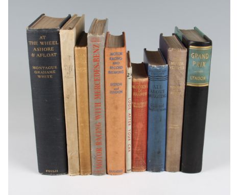 A collection of books including motor racing related to include titles; The Motor Vehicle by K Newton, All About Motoring by 