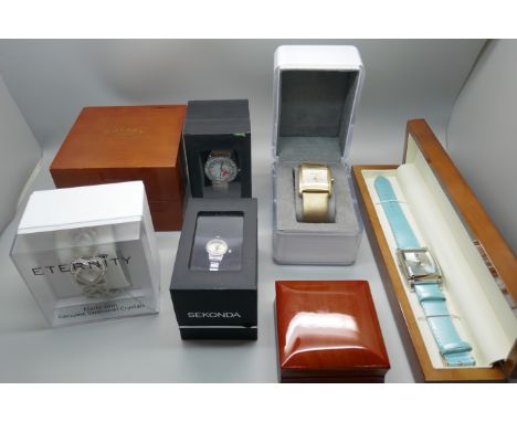 Fashion wristwatches and a Rotary wristwatch box 