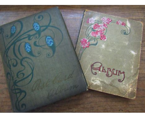 Two albums containing a good mixed collection of postcards subjects include topographical, humorous, sentimental etc and incl