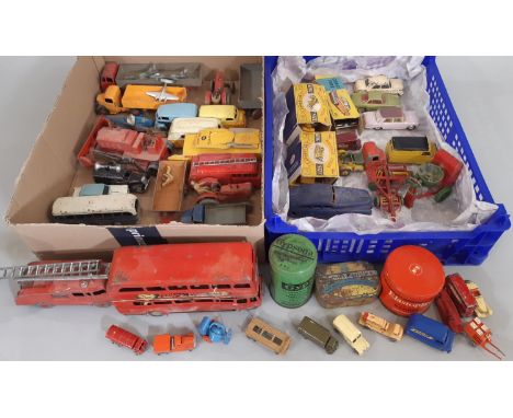 Collection of vintage model vehicles mainly Dinky, Corgi and Lesney including boxed Dinky Rolls Royce Silver Wraith (1959-62,