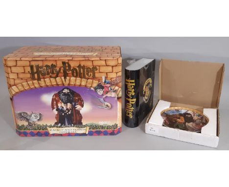 Harry Potter 'Hagrid and Friends' Cookie Jar, with box and original packaging together with a limited edition plate 'Harry's 