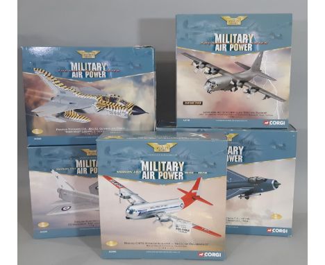 5 boxed model aircraft by Corgi from the Aviation Archive 'Military Airpower' series including 1:72 scale Panavia Tornado 'Ti