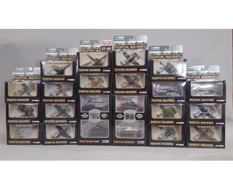 Collection of 18 small and 2 twin pack Corgi Showcase Collection Fighting Machines Aircraft, all boxed and in original packag