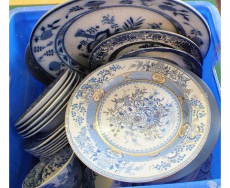 Various Copeland Spode Italian, other 19th and 20th Century blue and white china