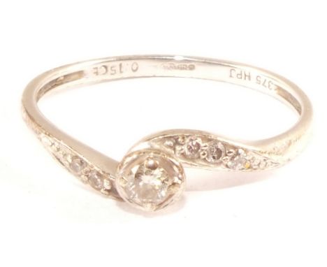 A 9ct Gold Diamond set ring, size K