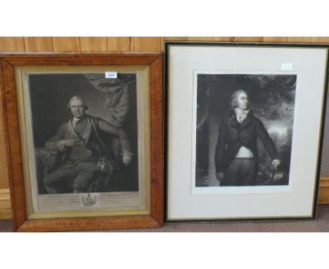 W.A.Cox, print of Sheridan and a Maple framed print of sir Edward Astley, Bart, Norwich MP