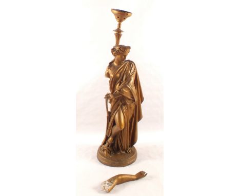 A spelter lady table lamp (as found) plus Coalport and Aynsley plates and other items